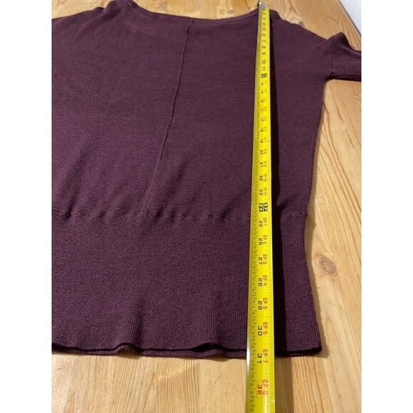 Ann Taylor LOFT Top womens small long sleeve boat neck sweater blouse wool blend - Picture 4 of 8